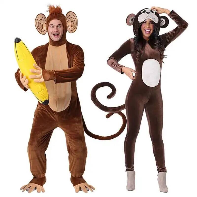 New Brown Monkey Onesie Pajama - Anime Cosplay Jumpsuit ulasan dan harga