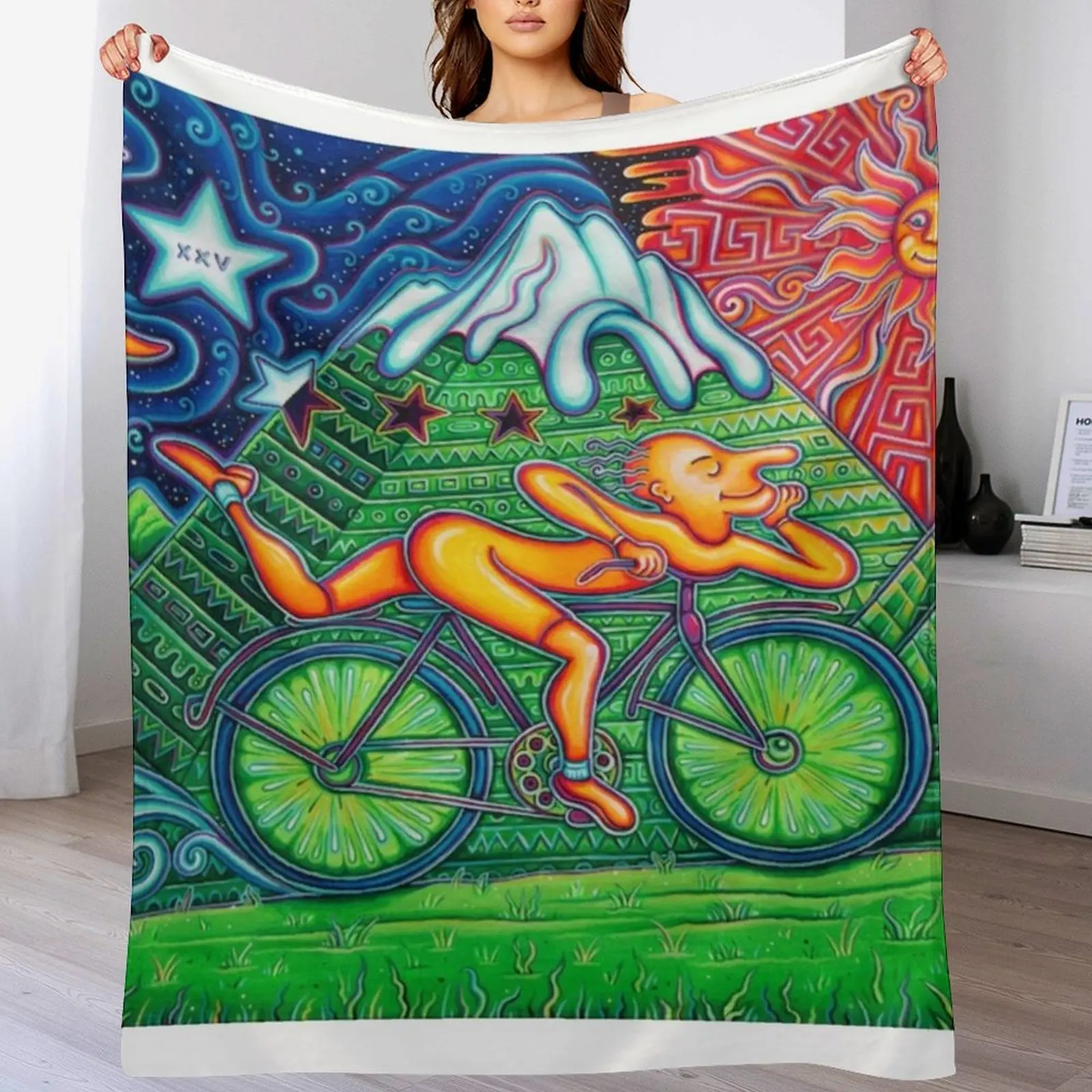 Bicycle Day Throw Blanket Sofa - Anime Cosplay Idea ulasan dan harga